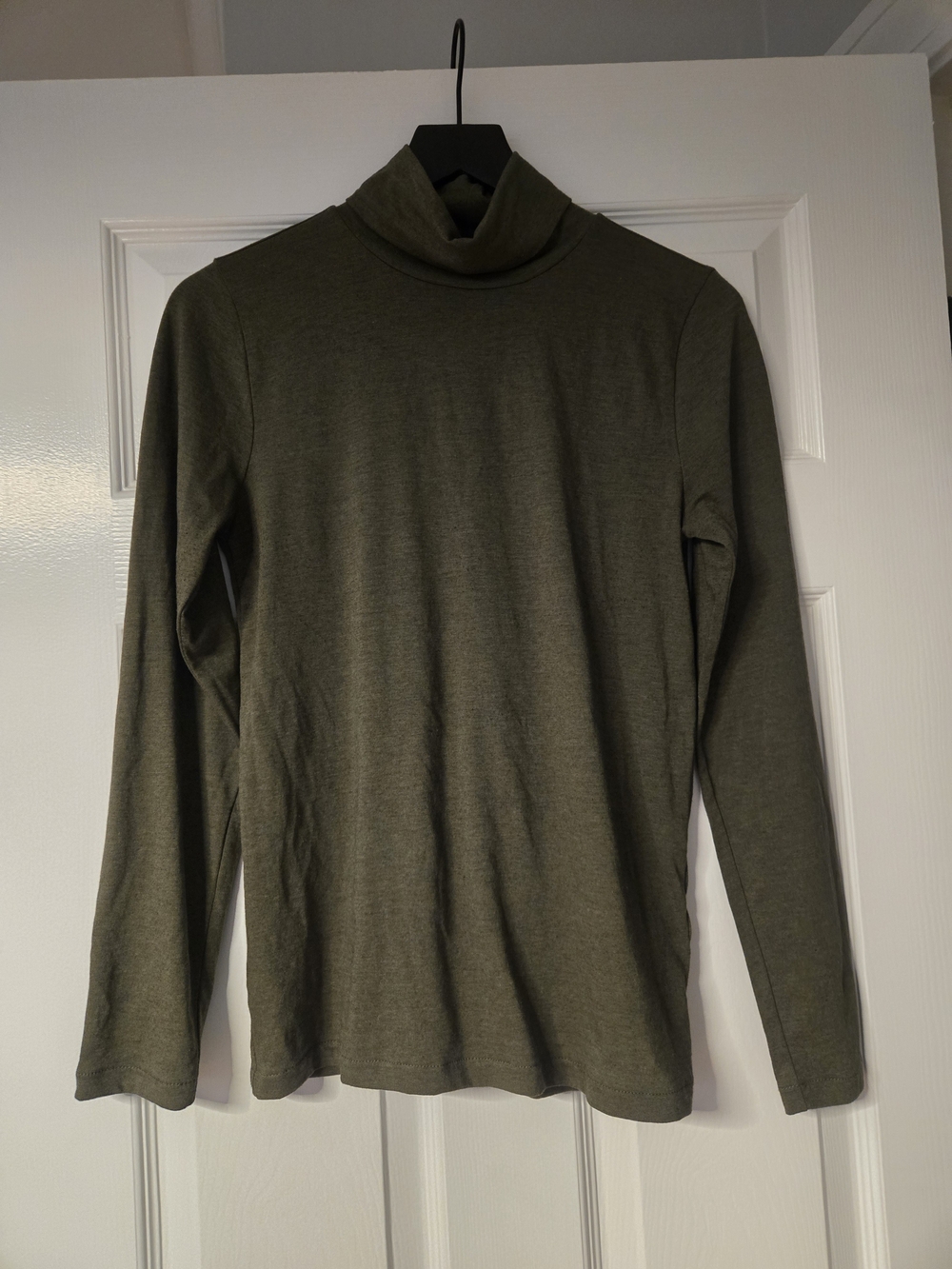 J. Crew Olive Green Long-Sleeve Turtleneck Top